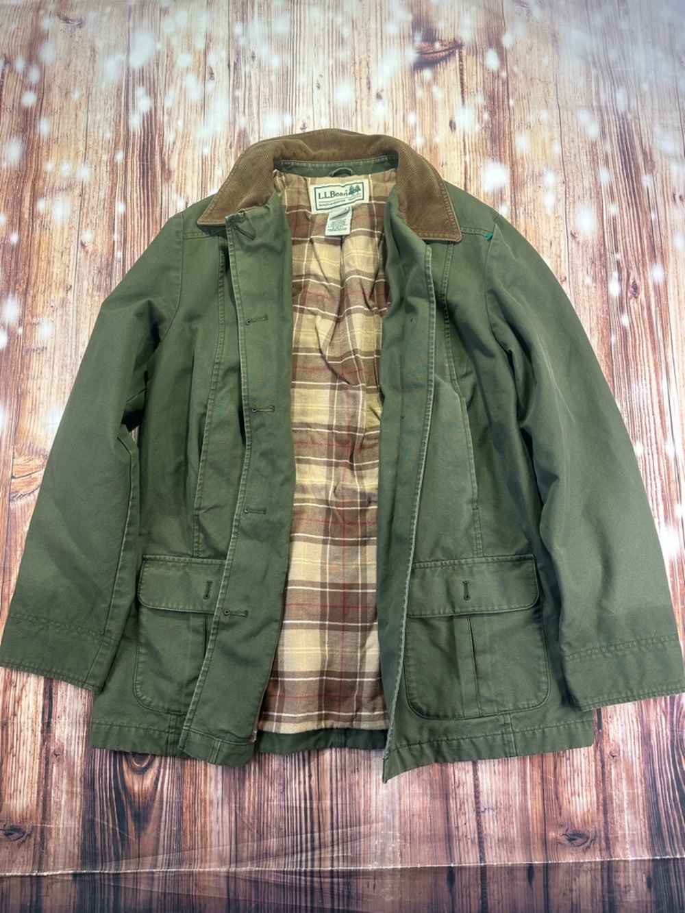 Vintage LL Bean Adirondack Barn Women’s Jacket  (Flannel-Lined) Size Small - Picture 4 of 16